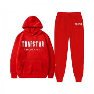 Trapstar Chenille Decoded Hooded Moški Trenirka Rdeče Slovenija | BQ51-070