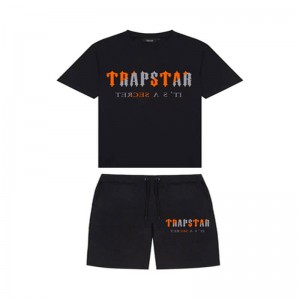 Trapstar Chenille Decoded Set Moški Kratke Hlače Črne Slovenija | TS02-206