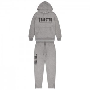 Trapstar Decoded Chenille 2.0 Hoodie Moški Trenirka Sive Slovenija | QS83-910