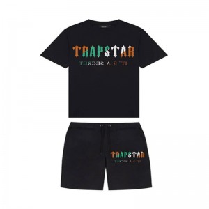 Trapstar Irongate Arch Chenille Set Moški Kratke Hlače Črne Slovenija | RF60-207