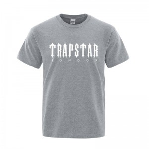 Trapstar London Letter Printed Moški Majice Sive Slovenija | CY21-861