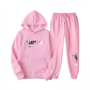 Trapstar Printed Autumn Winter Warm Sportswear Moški Trenirka Roza Slovenija | SH66-873