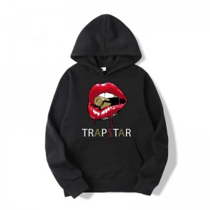 Trapstar Red Lips Moški Pulover s Kapuco Rdeče Slovenija | AX16-269