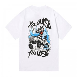 Trapstar You Cruise You Lose Tee Moški Majice Bele Slovenija | JW04-840