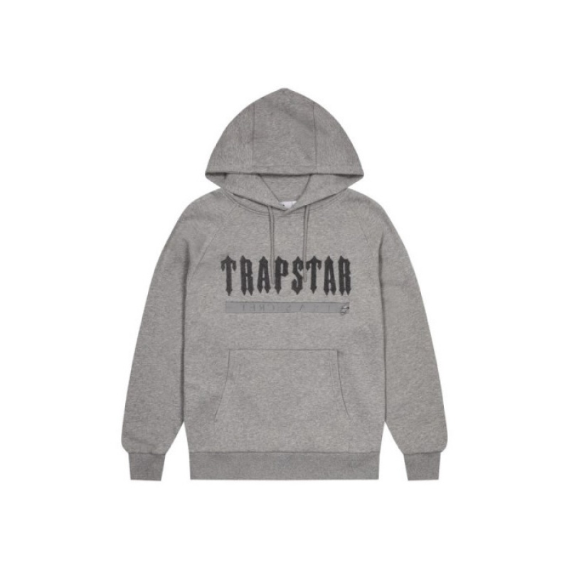 Trapstar Decoded Chenille 2.0 Hoodie Moški Trenirka Sive Slovenija | QS83-910