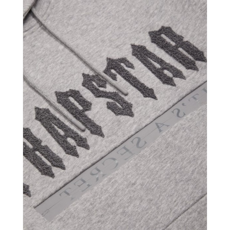 Trapstar Decoded Chenille 2.0 Hoodie Moški Trenirka Sive Slovenija | QS83-910