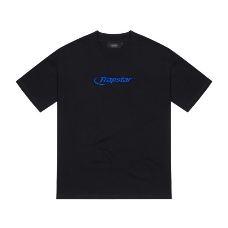 Trapstar Hyperdrive Embroidered Tee Moški Majice Črne Modre Slovenija | QE76-649