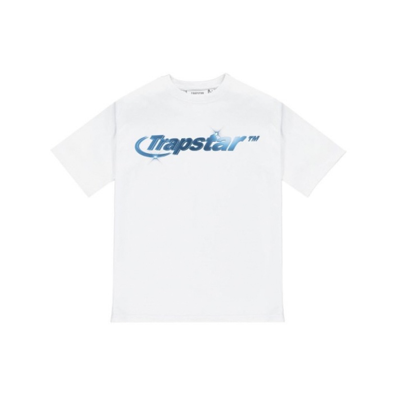 Trapstar Hyperdrive High Density Tee Moški Majice Bele Slovenija | PJ70-569