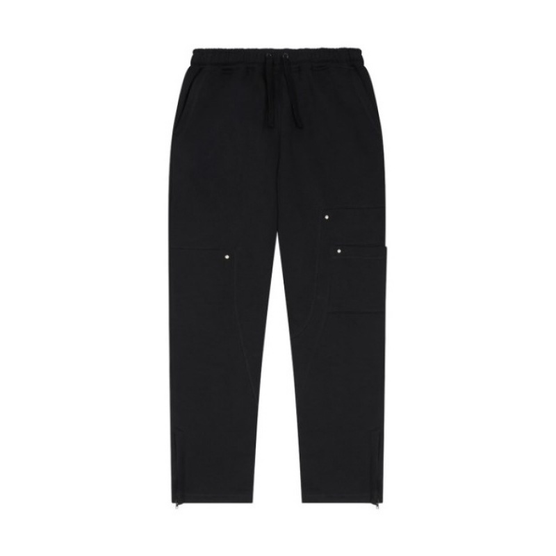 Trapstar Hyperdrive Reinforced Rivet Joggers Moški Hlače Črne Slovenija | ZS40-181