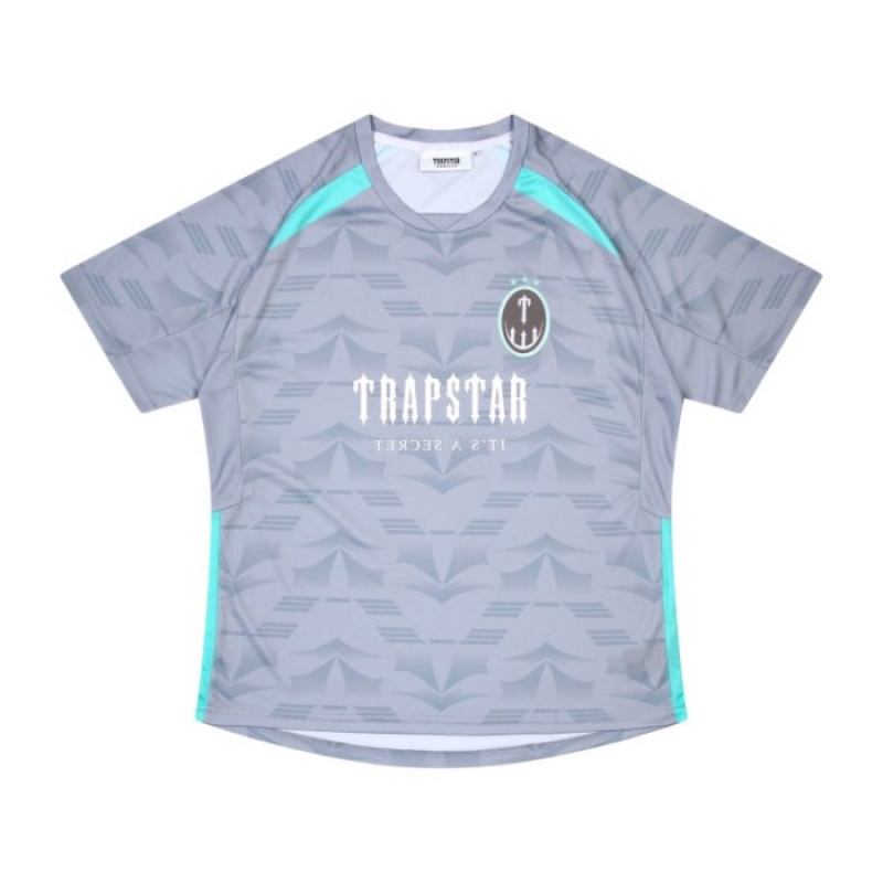 Trapstar Irongate Football Jersey Moški Majice Sive Modre Slovenija | WB17-197