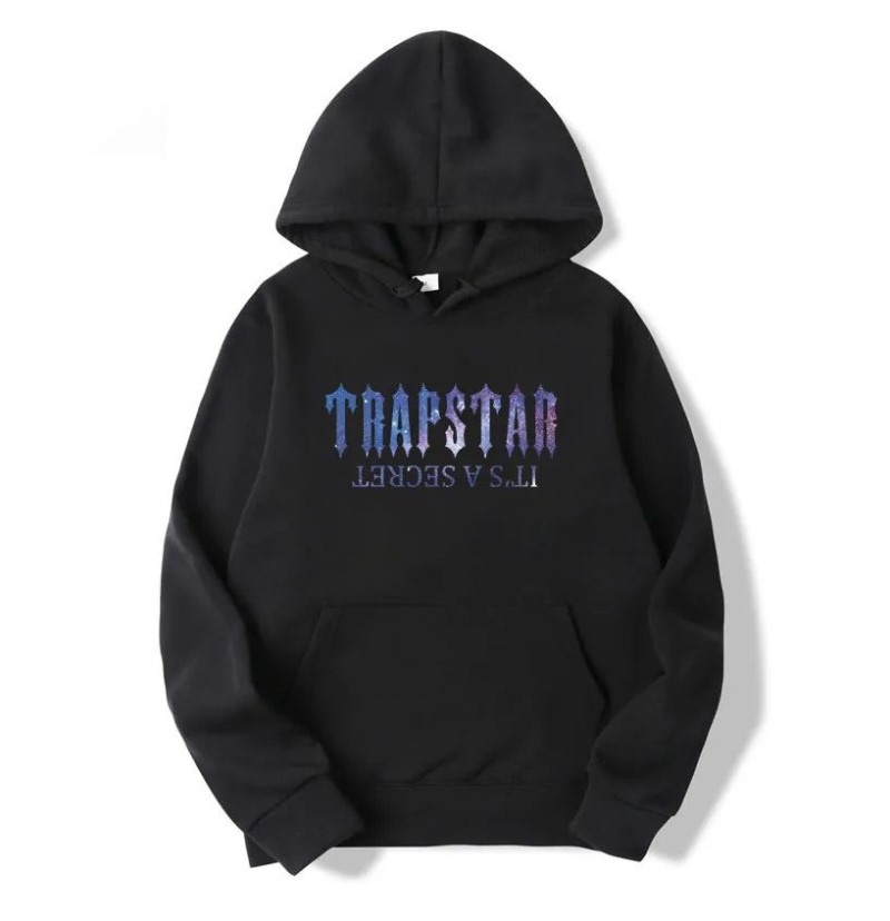 Trapstar It\'s a Secret Galaxy Moški Pulover s Kapuco Črne Slovenija | DL26-153