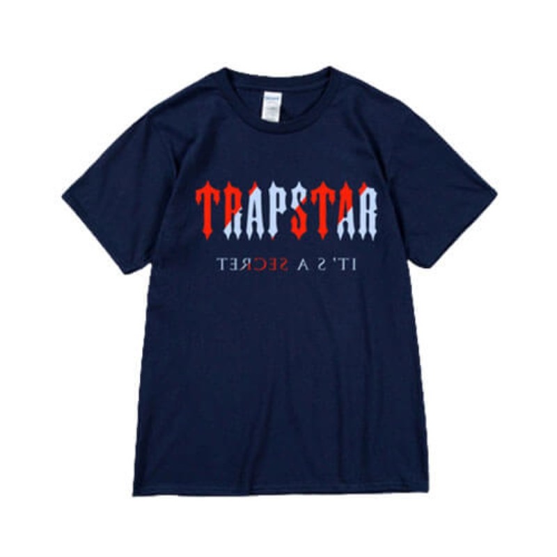 Trapstar It\'s a Secret Short Sleeve Moški Majice Modre Slovenija | MN28-798