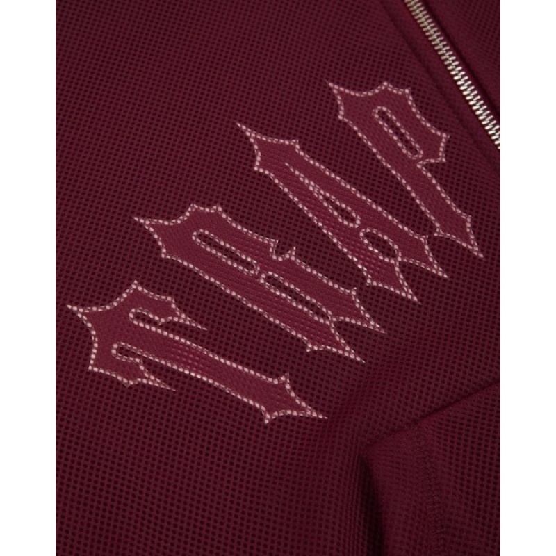 Trapstar Mesh Irongate Arch Hoodie Ženski Pulover s Kapuco Bordo Slovenija | BB16-034