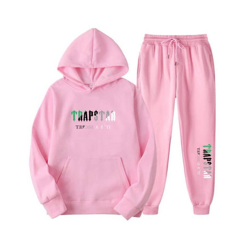 Trapstar Printed Autumn Winter Warm Sportswear Moški Trenirka Roza Slovenija | SH66-873