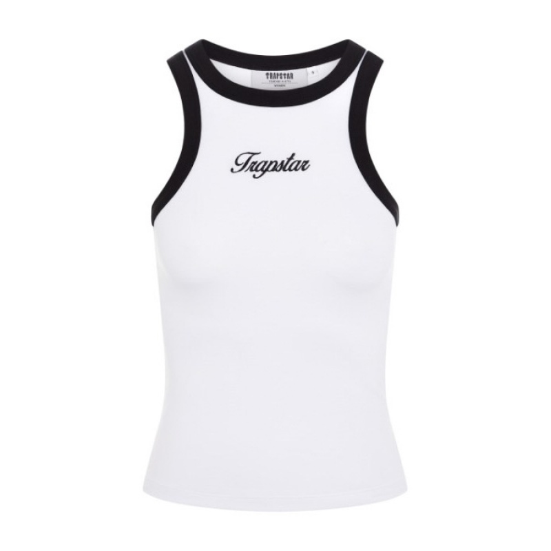 Trapstar Racer Vest Ženski Top Bele Črne Slovenija | WV01-137