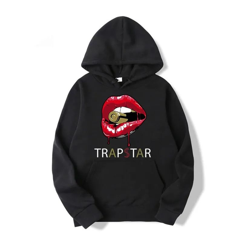 Trapstar Red Lips Moški Pulover s Kapuco Rdeče Slovenija | AX16-269