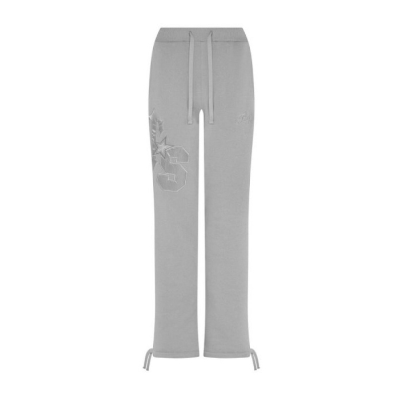 Trapstar TS-Star Silver Satin Applique Loose Fit Ženski Jogger Hlače Sive Slovenija | OA92-454