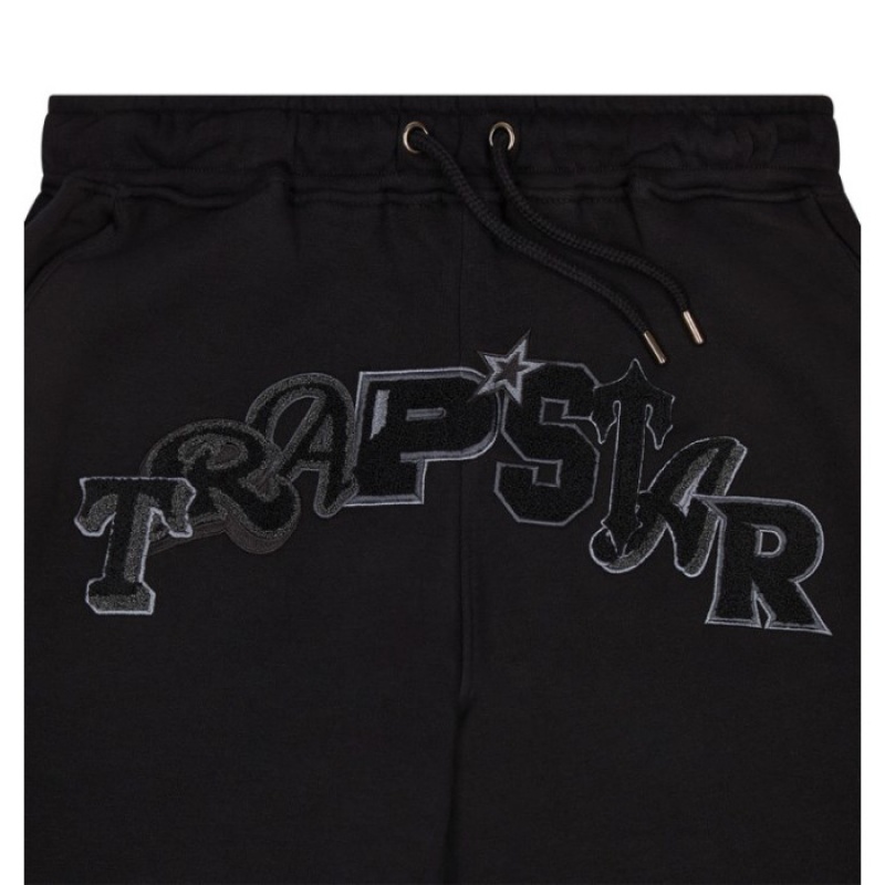 Trapstar Wildcard Chenille Jogging Bottoms Moški Hlače Črne Slovenija | KR47-363