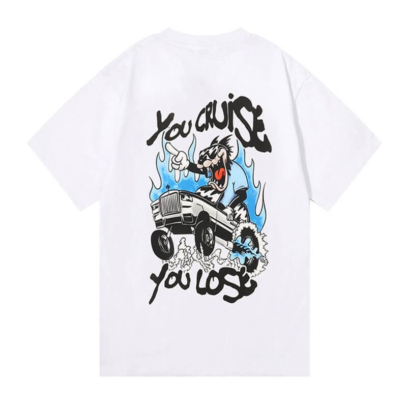 Trapstar You Cruise You Lose Tee Moški Majice Bele Slovenija | JW04-840