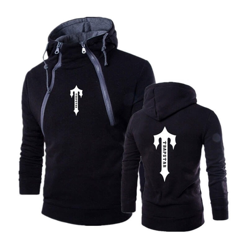 Trapstar Zip Up Moški Pulover s Kapuco Črne Slovenija | RO26-434